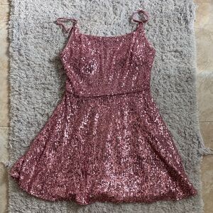 Morgan & Co. Rose Pink Sequin-Trim Dress Bodice